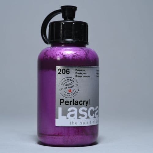 206 Purple Red Lascaux Perlacryl, 85ml plastic container