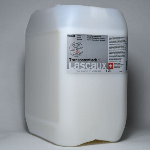 2060 Transparentlack 1 Gloss Varnish. Lascaux, 5 lt plastic container