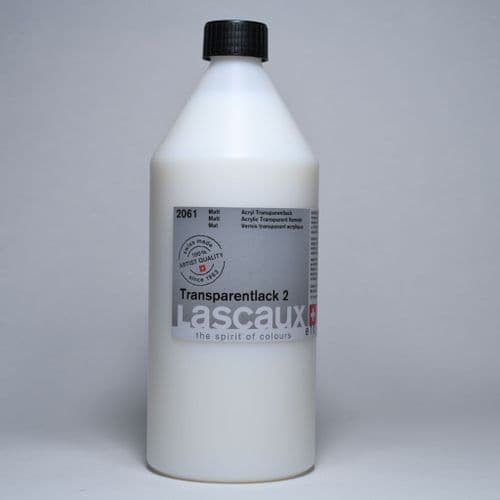 2061 Transparentlack 2 Matt Varnish. Lascaux, 1 lt plastic container