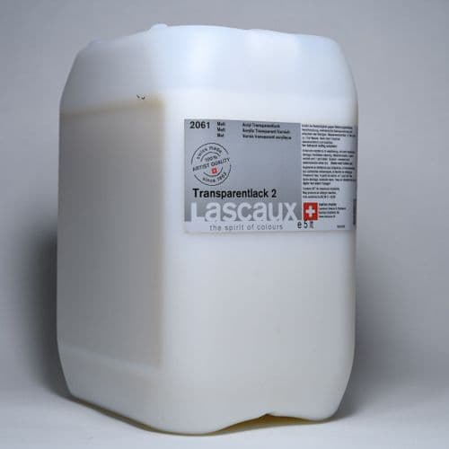 2061 Transparentlack 2 Matt Varnish. Lascaux, 5 lt plastic container