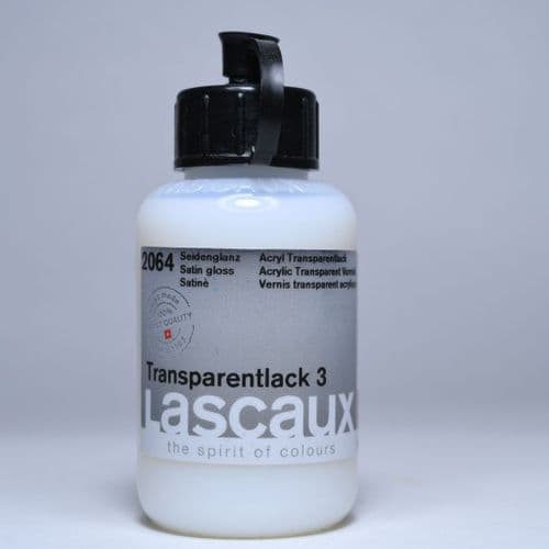 2064 Transparentlack 3 Satin Varnish. Lascaux, 85ml bottle