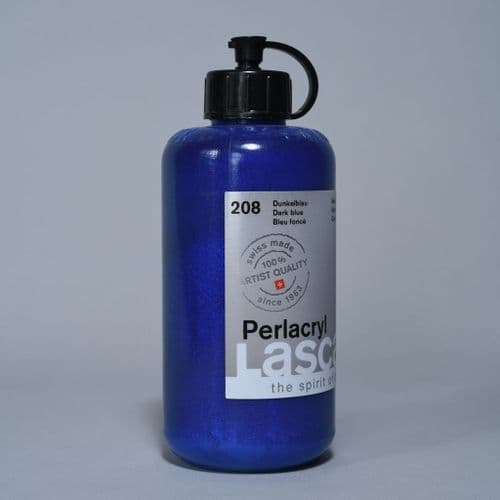 208 Dark Blue Lascaux Perlacryl, 250ml plastic container