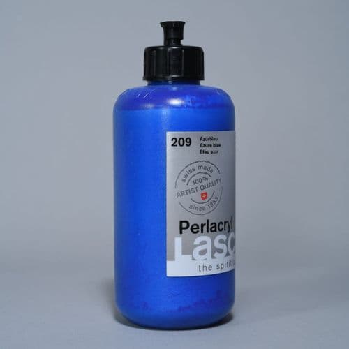 209 Azure Blue Lascaux Perlacryl, 250ml plastic container