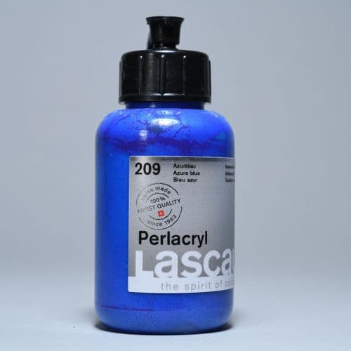 209 Azure Blue Lascaux Perlacryl, 85ml plastic container
