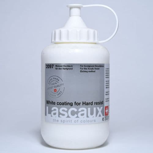 2097 White Coating for Hard Resist. Lascaux, 500ml bottle