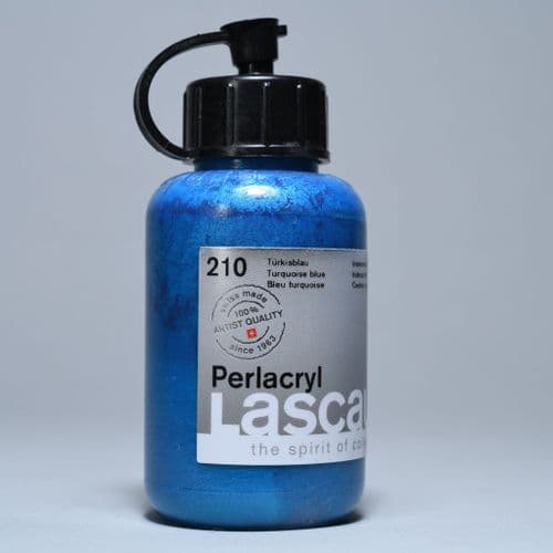 210 Turquoise Blue Lascaux Perlacryl, 85ml plastic container