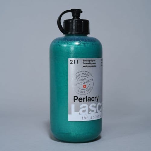 211 Emerald Green Lascaux Perlacryl, 250ml plastic container