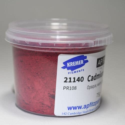 21140 Cadmium Red No.3 Deep, Kremer Pigment, 75g plastic container