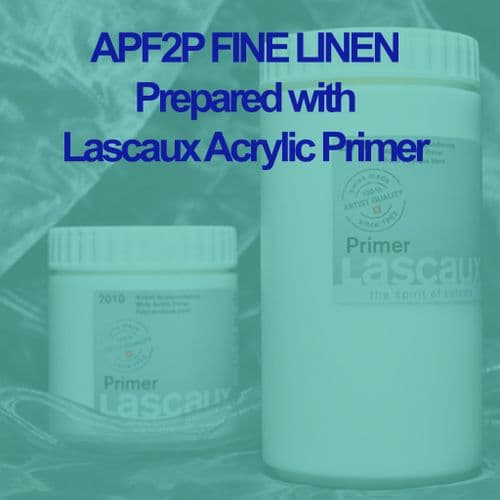 213cm Wide APF2P. Fine Portrait Linen with Lascaux Acrylic Primer. 5 metre Roll