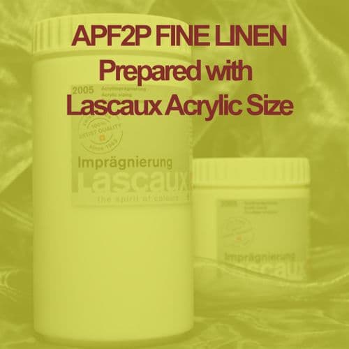 213cm Wide APF2S. Fine Portrait Linen with Lascaux Acrylic Size. 5 metre Roll