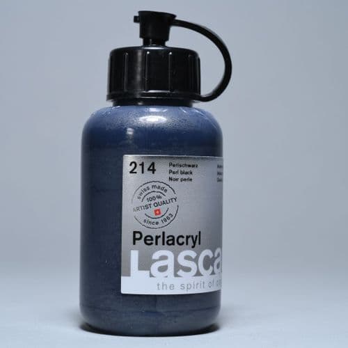 214 Pearl Black Lascaux Perlacryl, 85ml plastic container