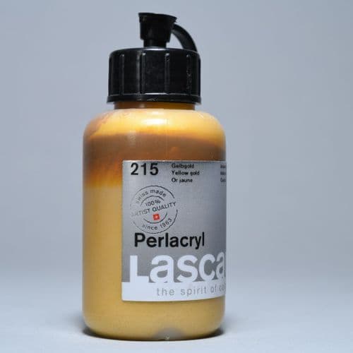 215 Yellow Gold Lascaux Perlacryl, 85ml plastic container