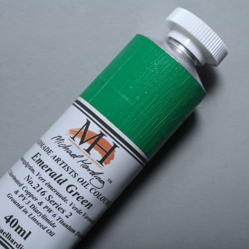 216 Emerald Green Michael Harding Oil Colour, 40ml tube. 5% off.