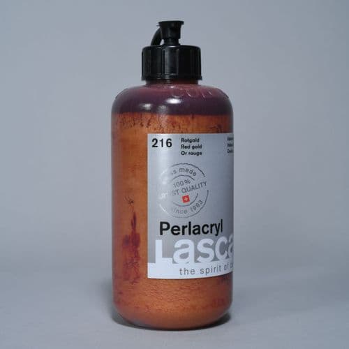 216 Red Gold Lascaux Perlacryl, 250ml plastic container