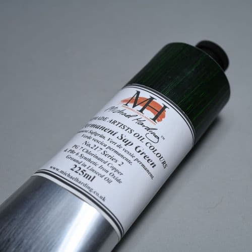 217 Permanent Sap Green Michael Harding Oil Colour, 225ml tube. 5% off.