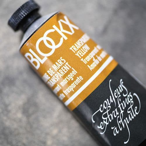 217 Transparent Mars Yellow Blockx Oil Colour, 35ml tube.