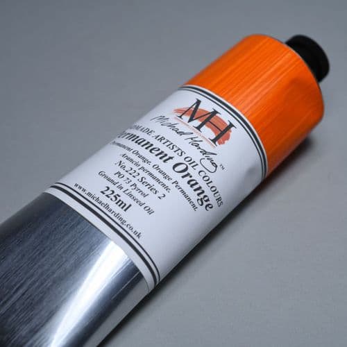 222 Permanent Orange Michael Harding Oil Colour, 225ml tube. 5% off.