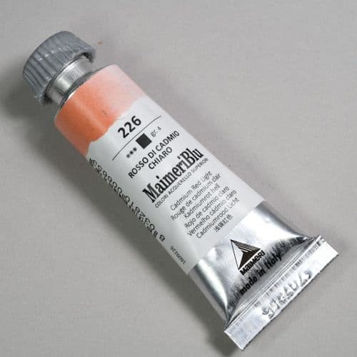 226 Cadmium Red Light Maimeri Blu Watercolor, 12ml tube. 20% 0ff (Discount applied at checkout)