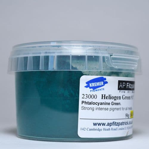 23000 Phthalo Green, bluish, Kremer Pigment, 50g plastic container