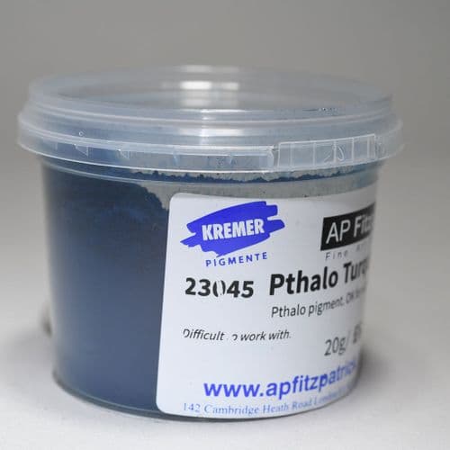 23045 Phthalo Turquoise Kremer Pigment, 20g plastic container