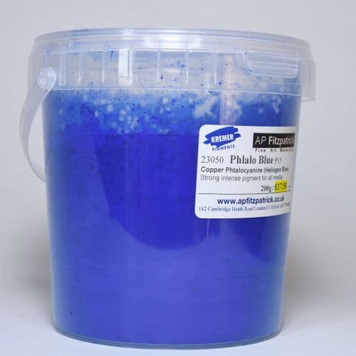23050 Heliogen Blue (Primary Blue) Kremer Pigment, 200g plastic container