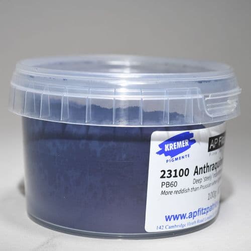 23100 Anthraquinone Blue Kremer Pigment, 100g plastic container