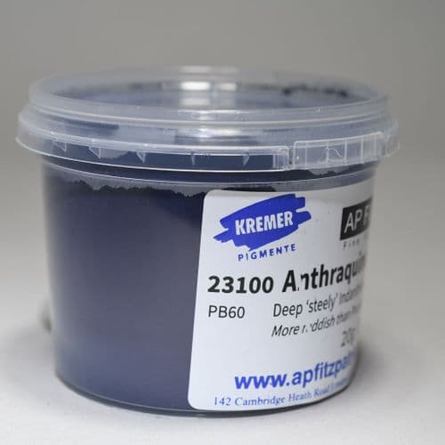 23100 Anthraquinone Blue Kremer Pigment, 20g plastic container