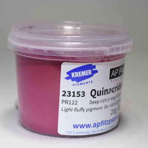 23153 Quinacridone Pink Kremer Pigment, 20g plastic container