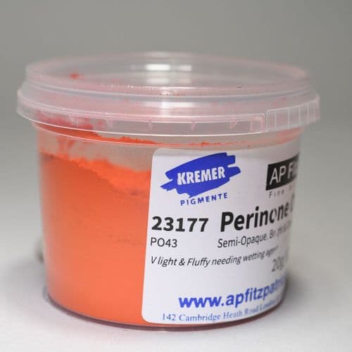 23177 Perinone Orange Kremer Pigment, 20g plastic container