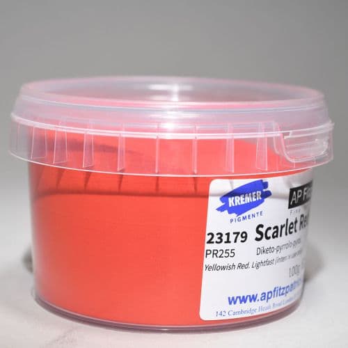 23179 Scarlet Red DPP EK Kremer Pigment, 100g plastic container