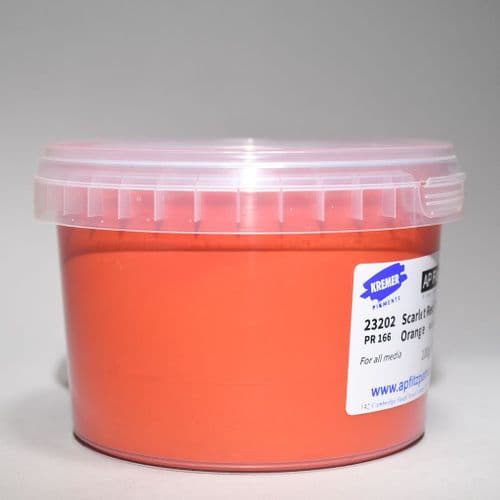 23202 CPT, Warm Orange Scarlet Red Kremer Pigment, 100g plastic container