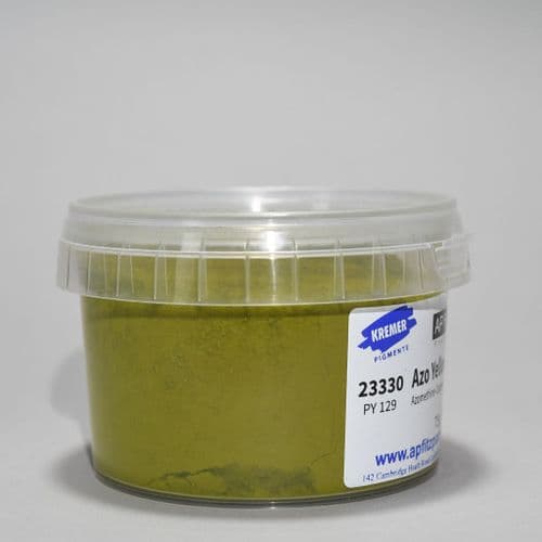 23330 Azo Yellow, Greenish Kremer Pigment, 75g plastic container