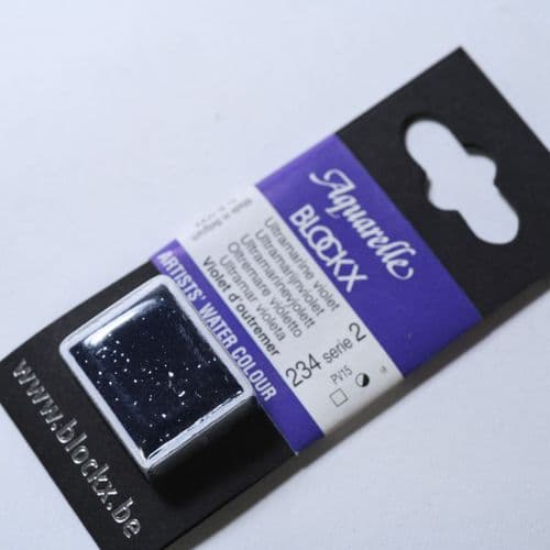 234 Ultramarine Violet Blockx Watercolour Half Pan.