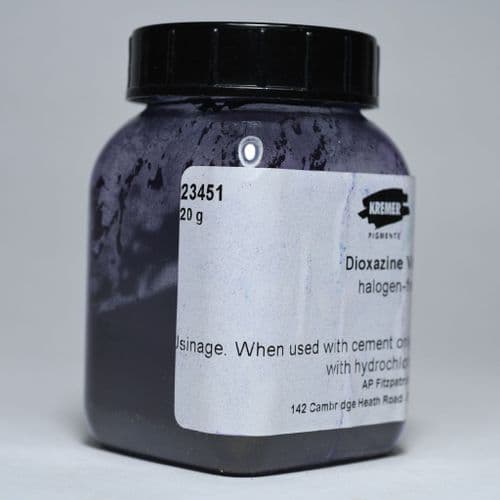 23451 Dioxazine Violet (Dark Purple) Kremer Pigment, 20g plastic container