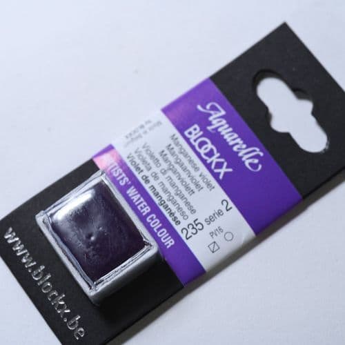 235 Manganese Violet Blockx Watercolour Half Pan.
