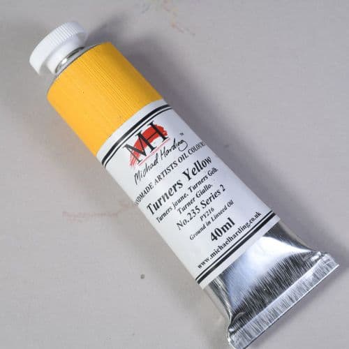 235 Turners Yellow Michael Harding Oil Colour, 40ml tube
