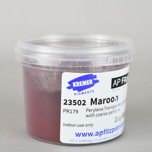 23502 Maroon Kremer Pigment, 20g plastic container