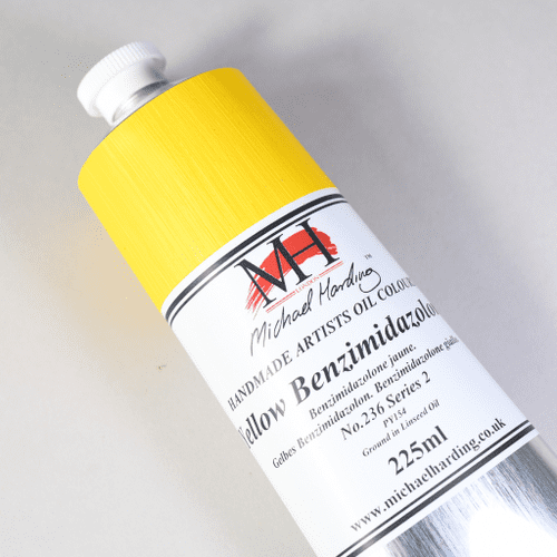 236 Yellow Benzimidazolone Michael Harding Oil Colour, 225ml tube