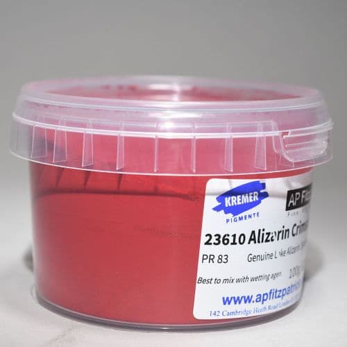 23610 Alizarin Crimson Dark Kremer Pigment,100g plastic container