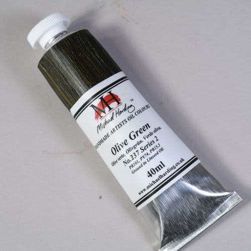 237 Olive Green Michael Harding Oil Colour, 40ml tube