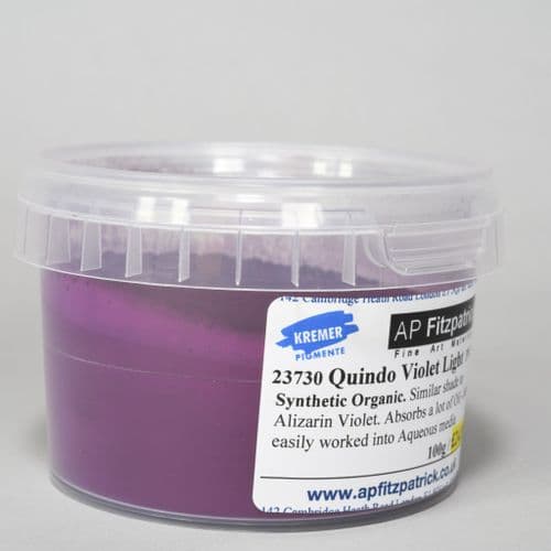 23730 Quindo Violet light Kremer Pigment, 100g plastic container
