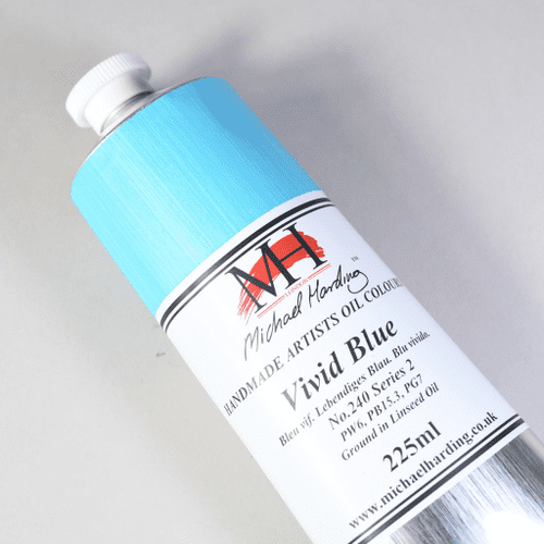 240 Vivid Blue Michael Harding Oil Colour, 225ml tube