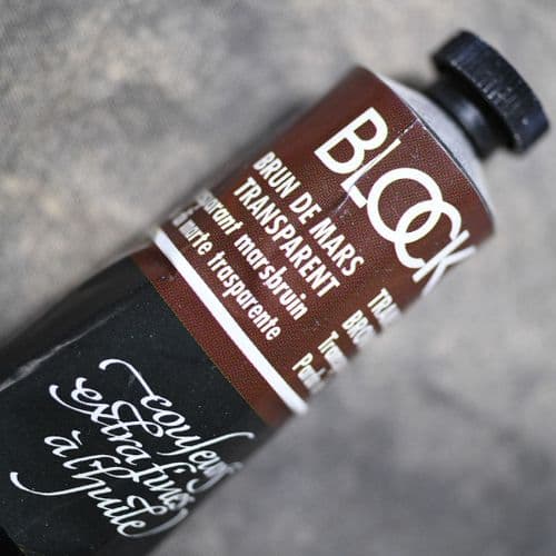 243 Transparent Mars Brown Blockx Oil Colour, 200ml tube.