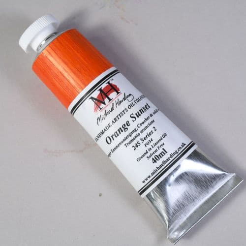 245 Orange Sunset Michael Harding Oil Colour, 40ml tube