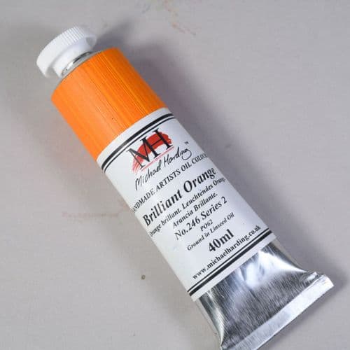 246 Brilliant Orange Michael Harding Oil Colour, 40ml tube