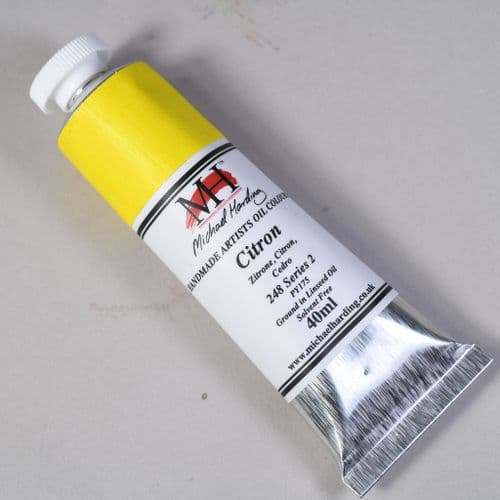 248 Citron Michael Harding Oil Colour, 40ml tube
