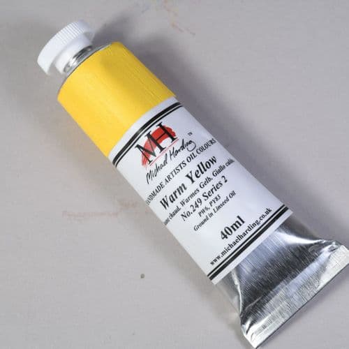 249 Warm Yellow Michael Harding Oil Colour, 40ml tube