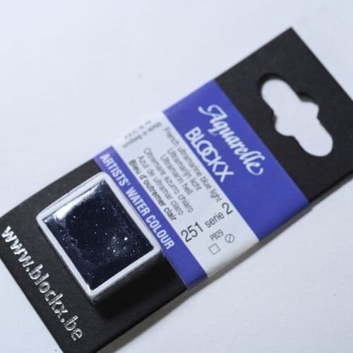 251 Ultramarine Blue Light Blockx Watercolour Half Pan.