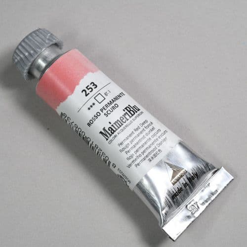 253 Permanent Red Deep Maimeri Blu Watercolor, 12ml tube.