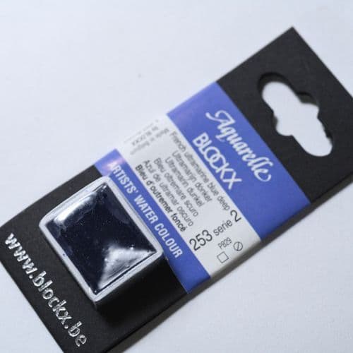 253 Ultramarine Blue Deep Blockx Watercolour Half Pan. 10% off (Discount applied at checkout).